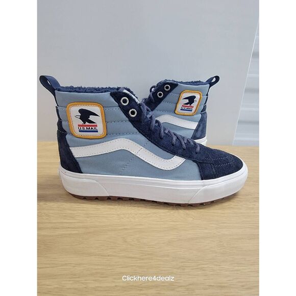 Vans Shoes - Vans Blue and White High-Top Athletic Shoes